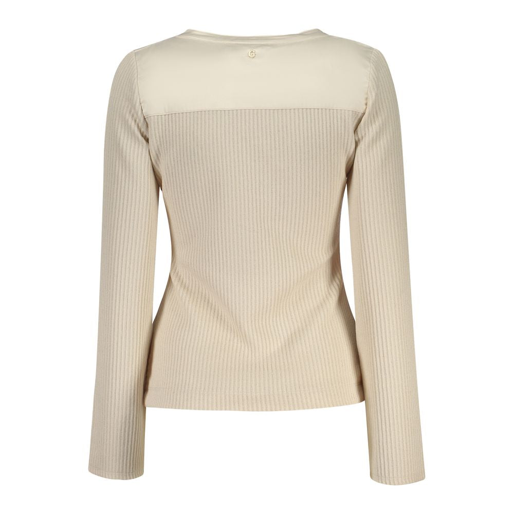Guess Jeans Sweatshirt Beige en Polyester - Chic et Confortable
