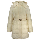 Guess Jeans Beige Polyamide Full-Length Jacket - Élégance et Fonctionnalité