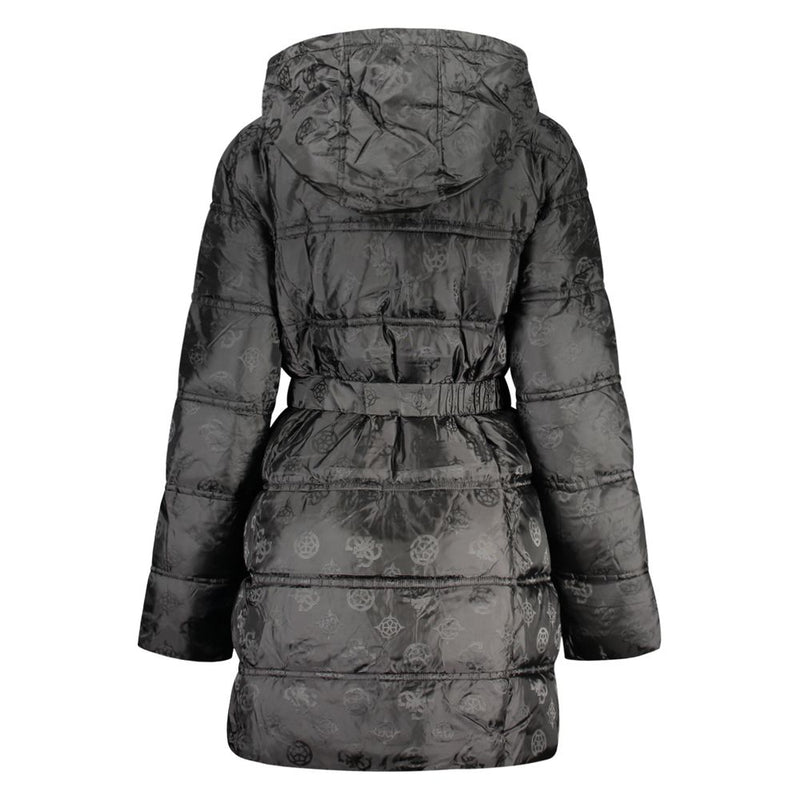 Guess Jeans Black Polyamide Coat - Élégance et Fonctionnalité