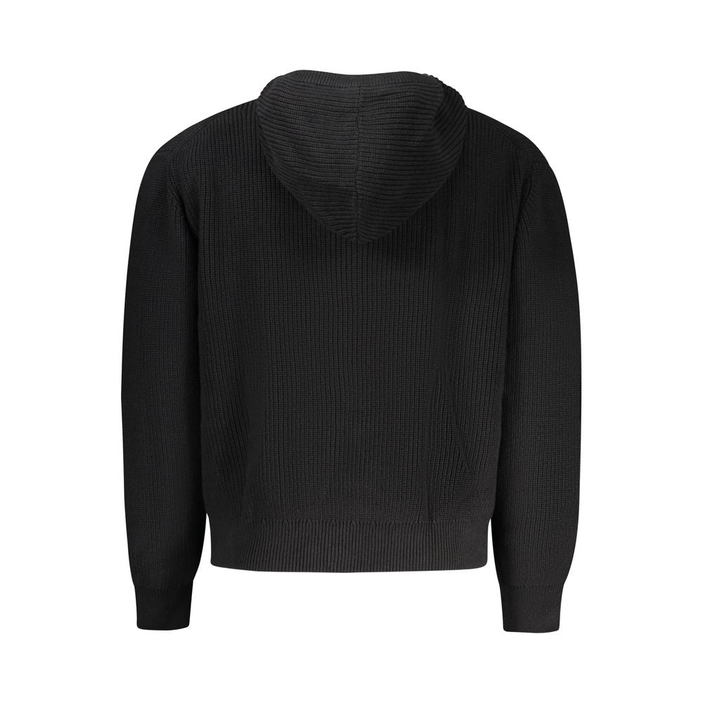 Guess Jeans Cardigan Noir en Coton avec Capuche