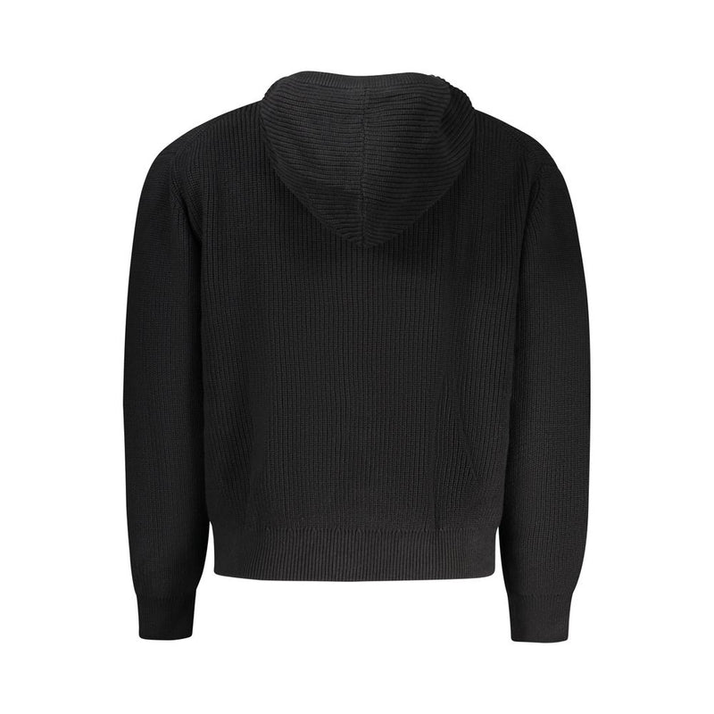 Guess Jeans Cardigan Noir en Coton avec Capuche