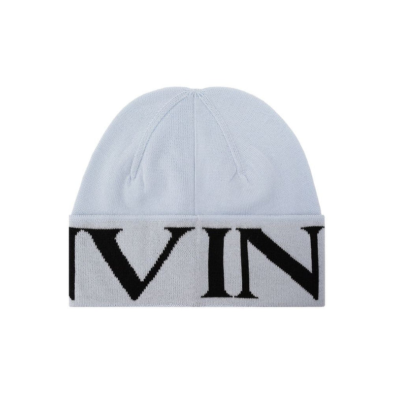 Beanie en Laine Vierge Bleue de Lanvin - Accessoire de Luxe pour Femmes
