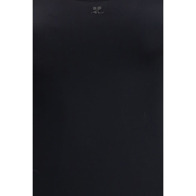 Courrèges Black Elastane One-Piece Swimsuit