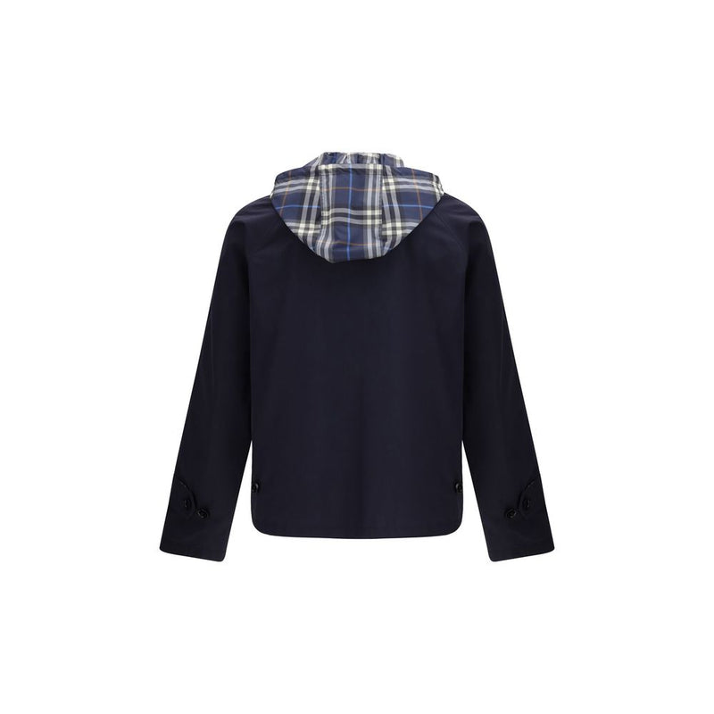 Burberry Blue Polyester Jackets And Coat