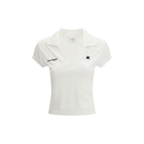 Polo Courrèges en coton blanc