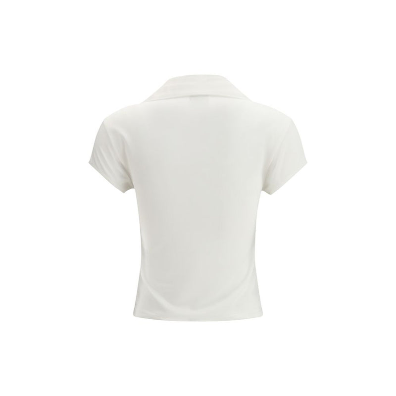 Polo Courrèges en coton blanc