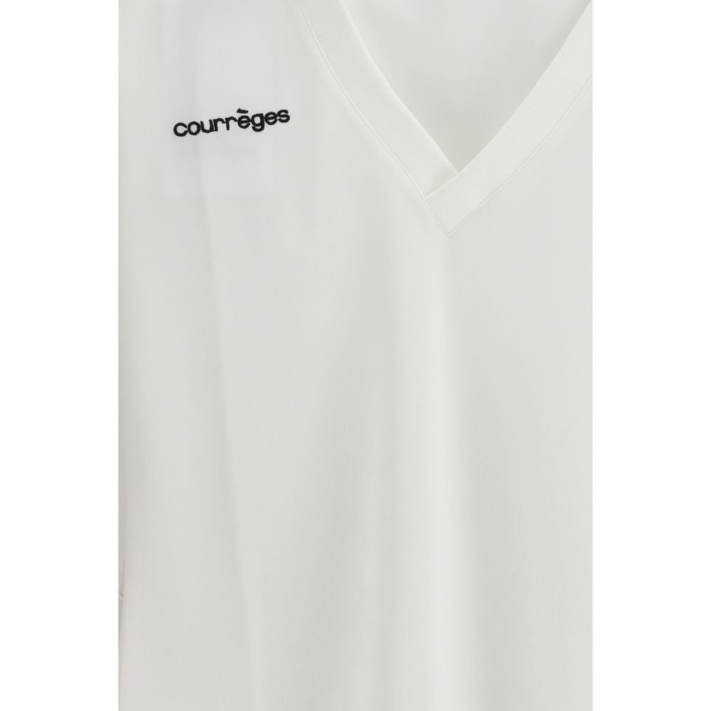 Polo Courrèges en coton blanc