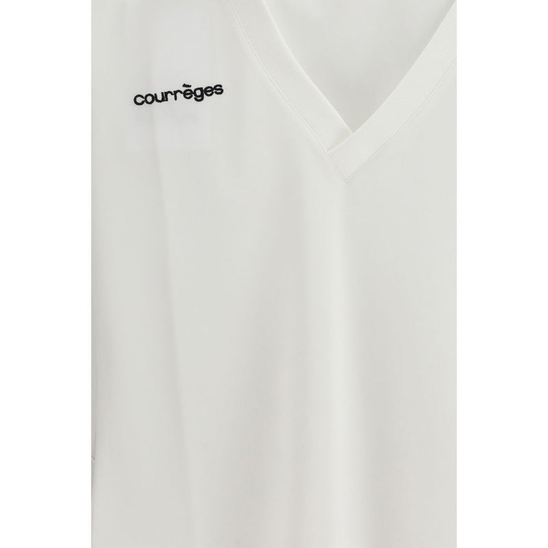 Polo Courrèges en coton blanc