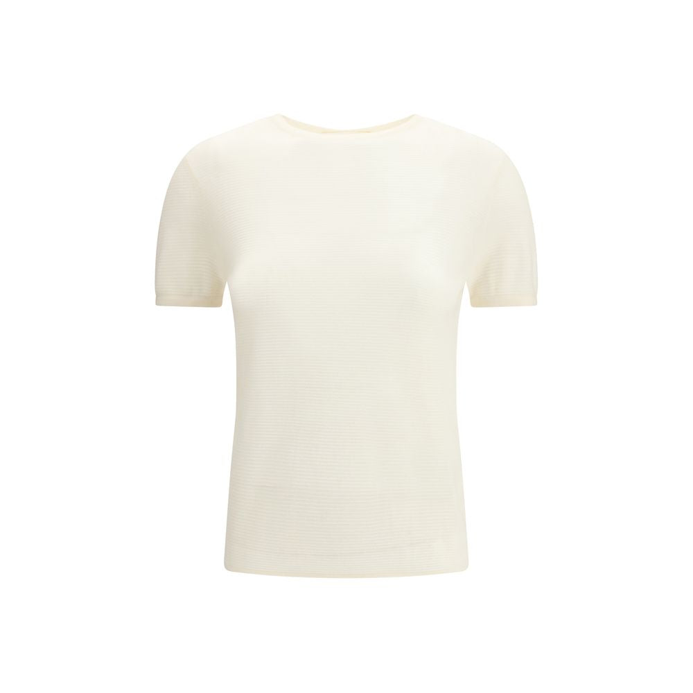 T-shirt en Cachemire Blanc Lisa Yang - Modèle Ira