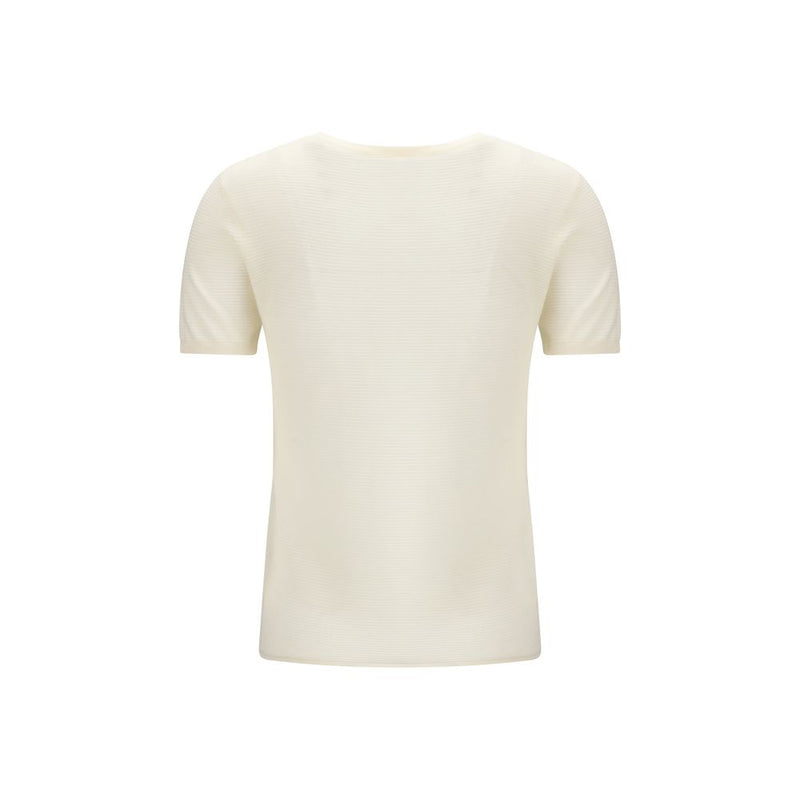 Lisa Yang White Cashmere T-Shirt - Ira Model
