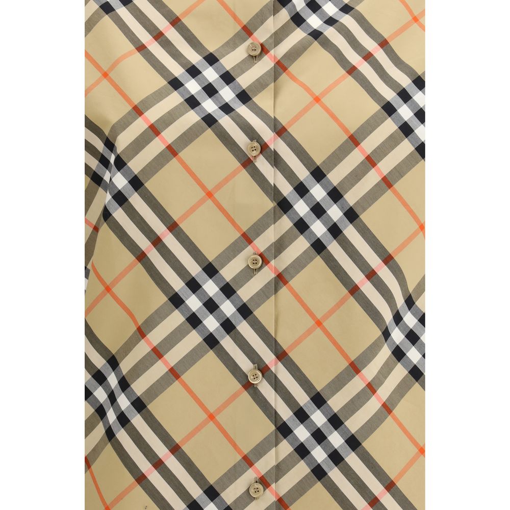 Chemise à carreaux en coton multicolore Burberry - Coupe slim