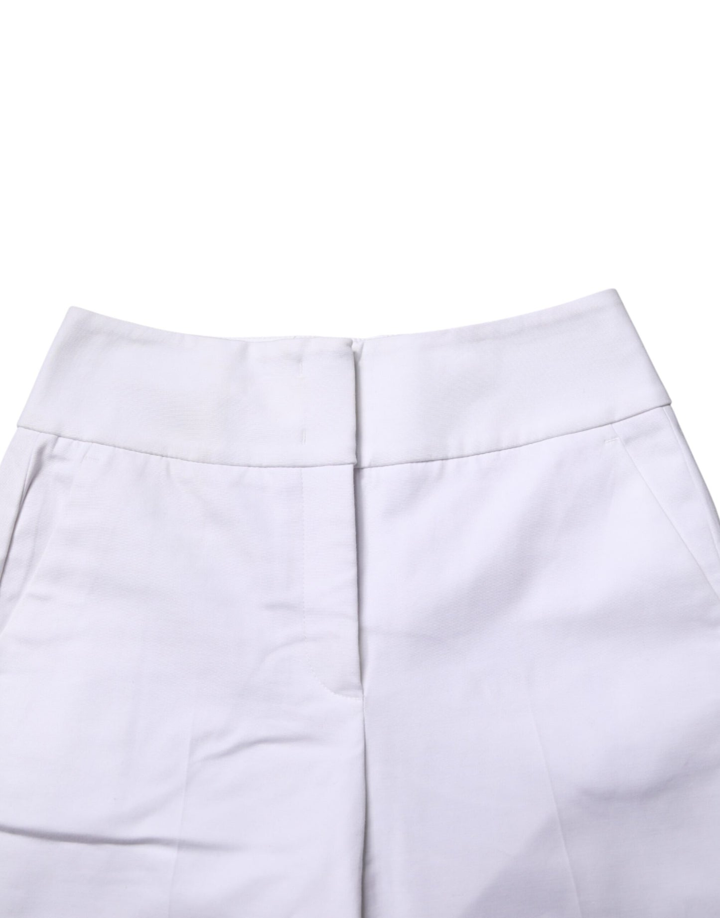 Peserico White High Waist Tapered Fit Chino Trouser Pants