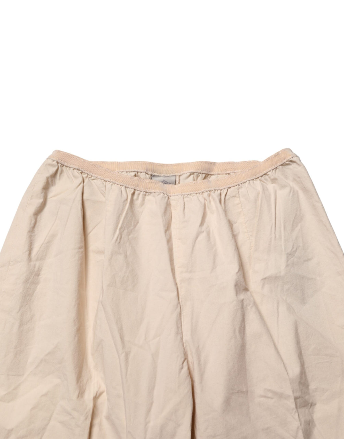 Pantalon Chino Droit Taille Haute Beige QL2 en Coton