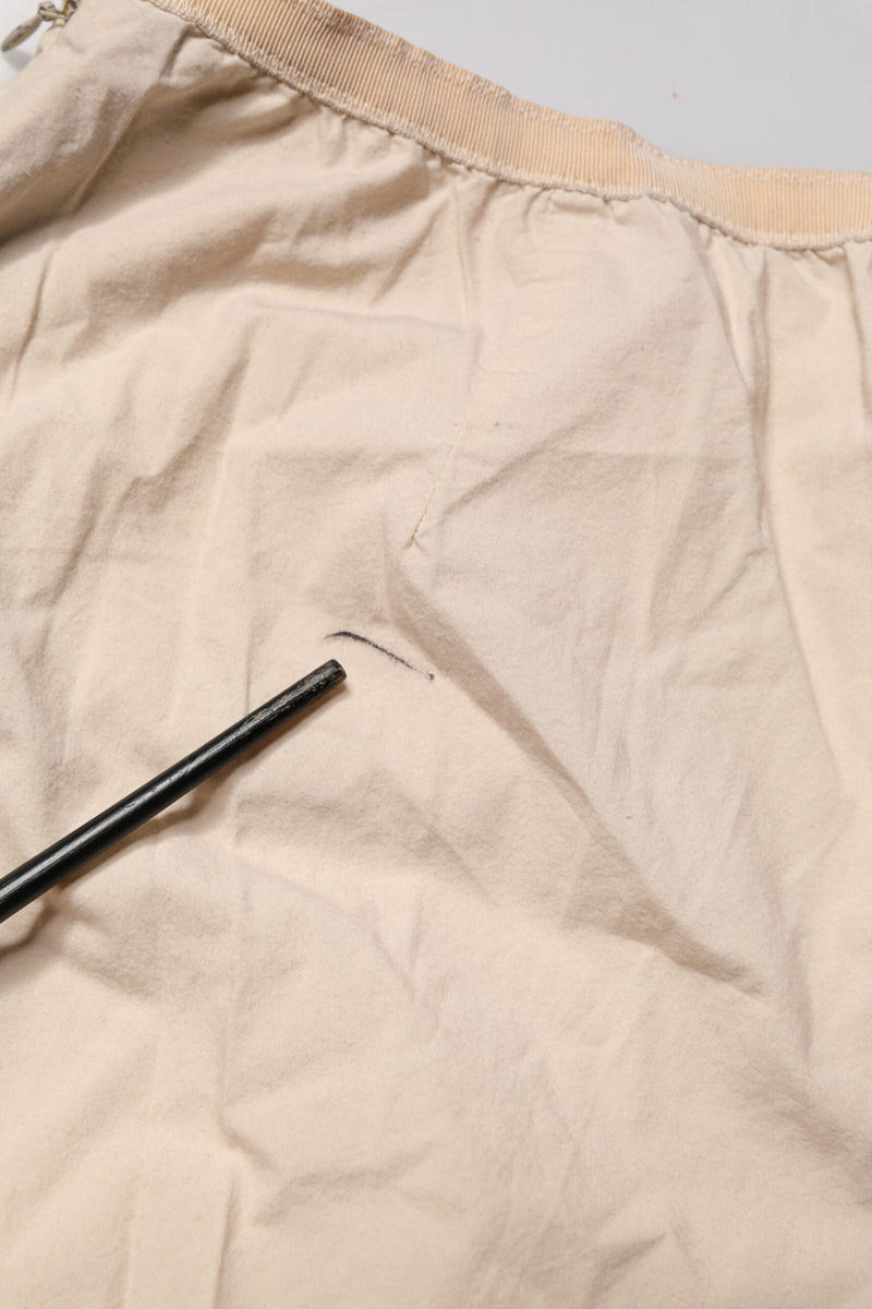 Pantalon Chino Droit Taille Haute Beige QL2 en Coton
