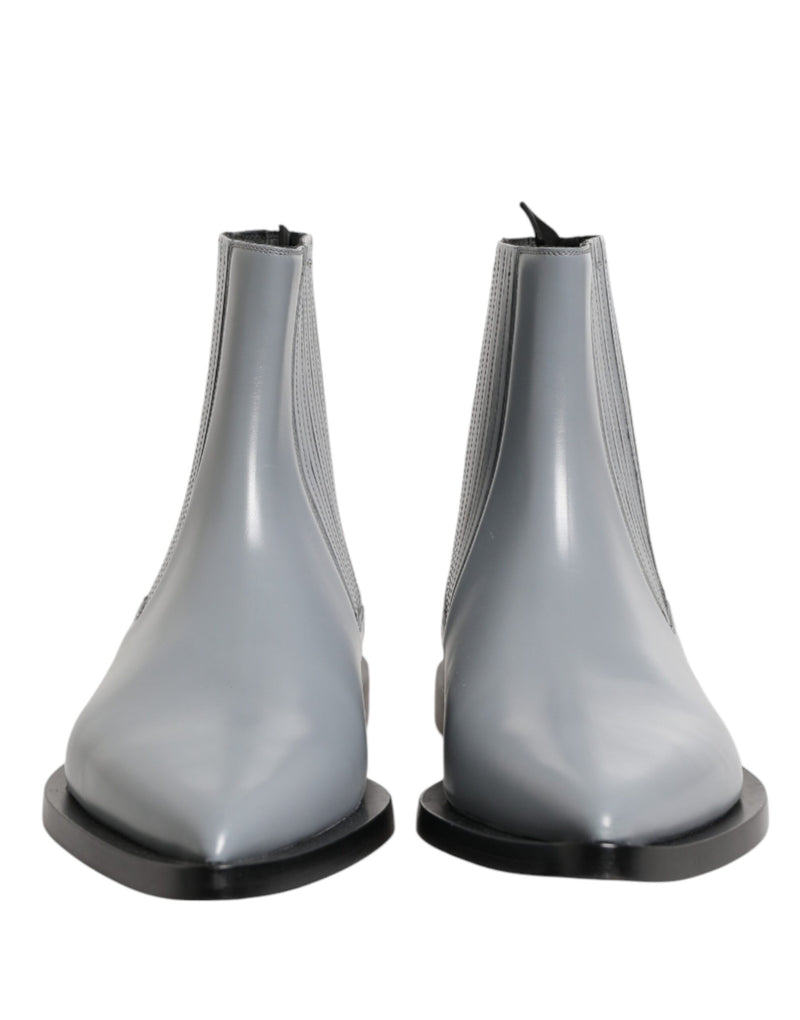 Dolce & Gabbana Light Gray Chelsea Short Ankle Boots