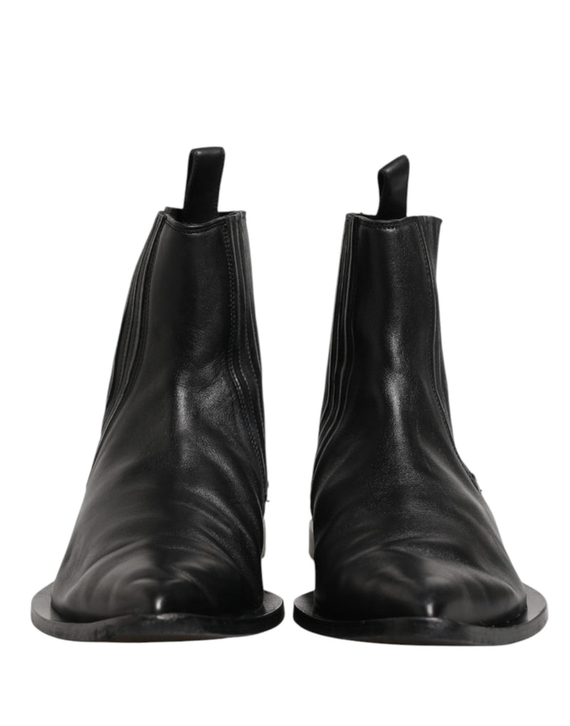 Dolce & Gabbana Black Chelsea Boots for Men - Elegant Leather Design