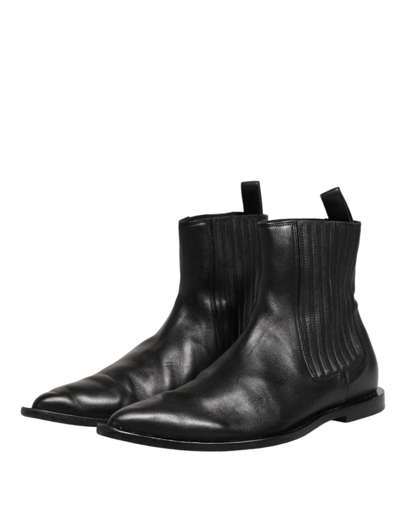 Dolce & Gabbana Black Chelsea Boots for Men - Elegant Leather Design