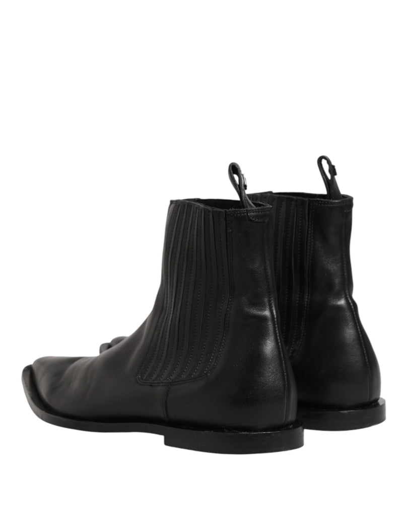 Dolce & Gabbana Black Chelsea Boots for Men - Elegant Leather Design