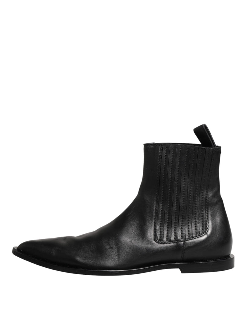 Dolce & Gabbana Black Chelsea Boots for Men - Elegant Leather Design
