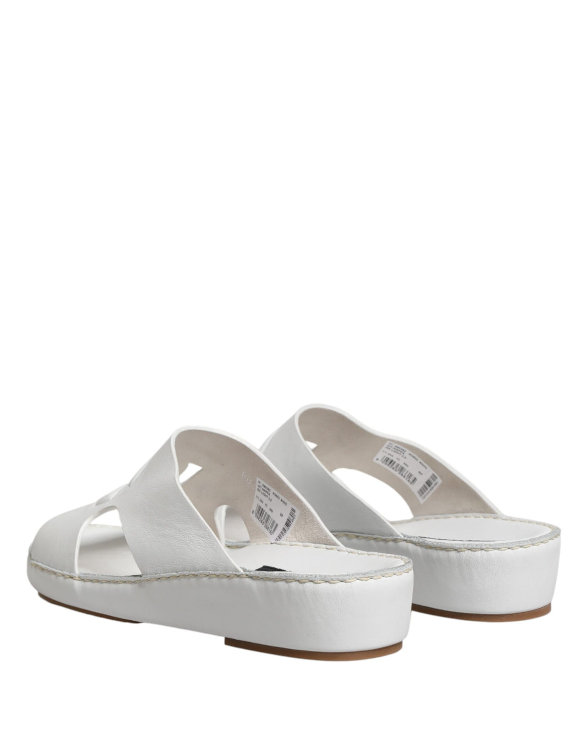 Dolce & Gabbana White DG Cutout Slides - Luxury Comfort
