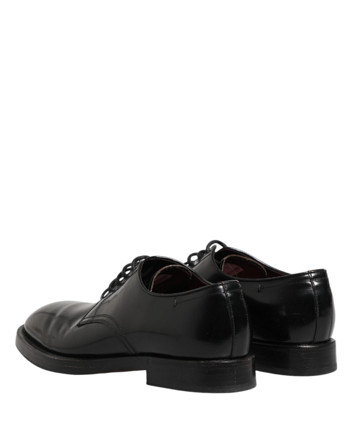 Dolce & Gabbana Black Lace Up Leather Derby Shoes for Men