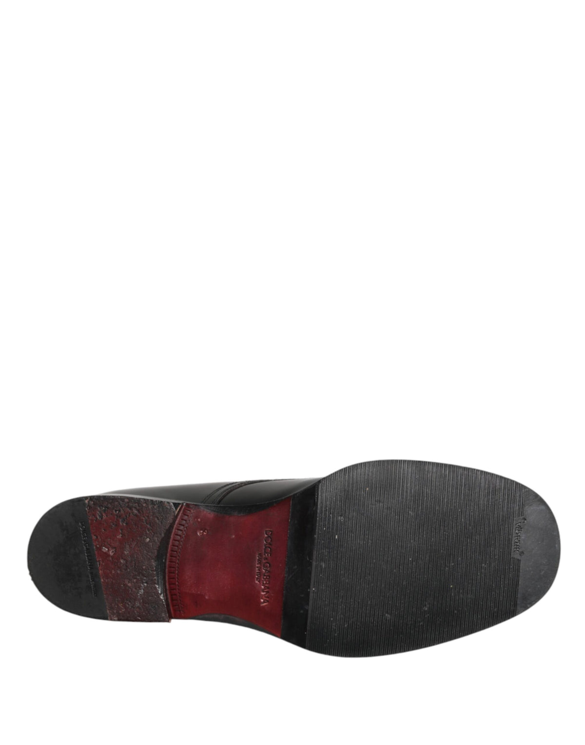 Dolce & Gabbana Black Lace Up Leather Derby Shoes for Men