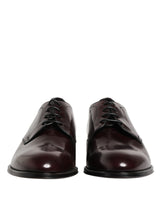 Dolce & Gabbana Black Lace Up Leather Derby Shoes for Men