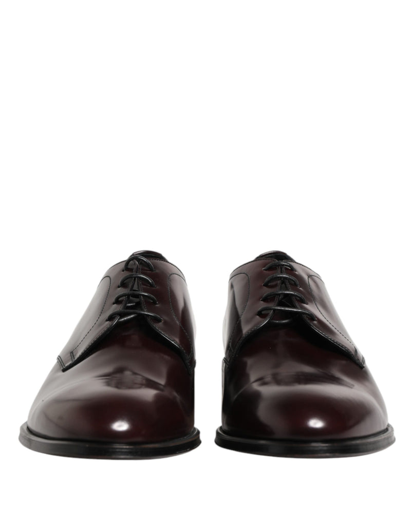 Dolce & Gabbana Black Lace Up Leather Derby Shoes for Men