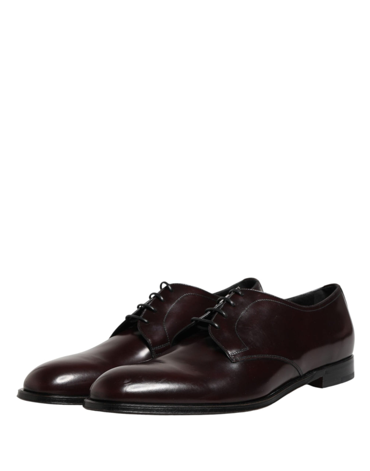 Dolce & Gabbana Black Lace Up Leather Derby Shoes for Men