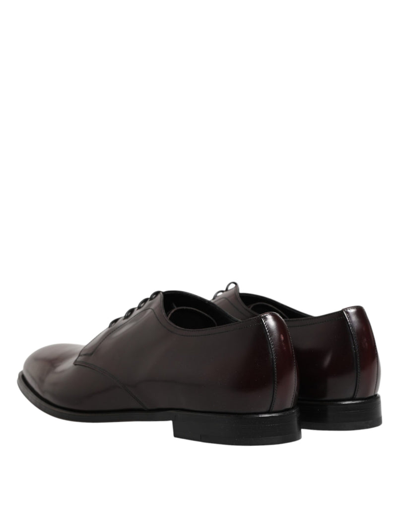 Dolce & Gabbana Black Lace Up Leather Derby Shoes for Men