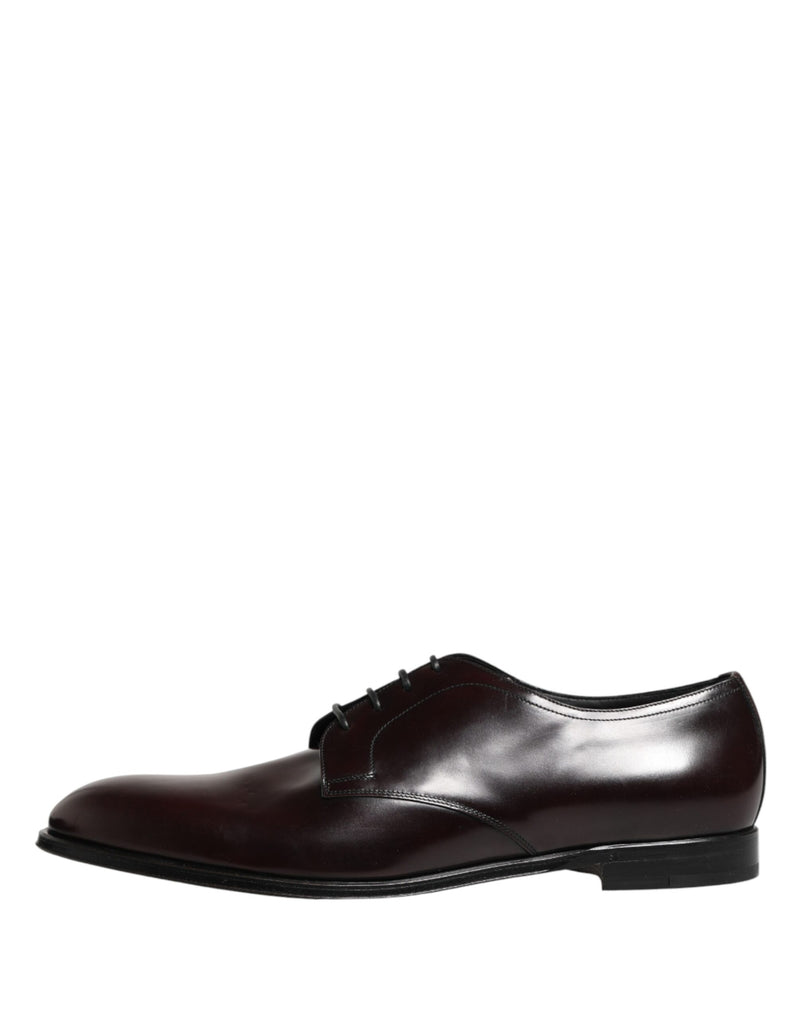 Dolce & Gabbana Black Lace Up Leather Derby Shoes for Men