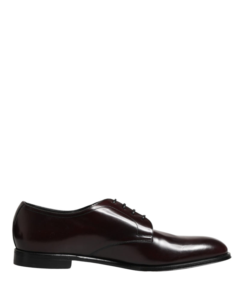 Dolce & Gabbana Black Lace Up Leather Derby Shoes for Men