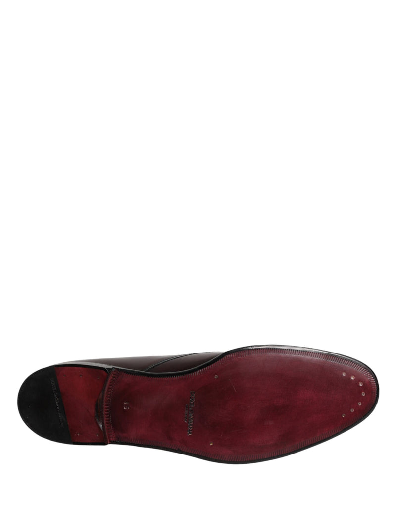Dolce & Gabbana Black Lace Up Leather Derby Shoes for Men