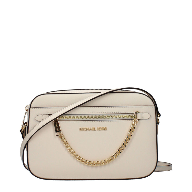 Sac à bandoulière en cuir beige Michael Kors - Élégant et polyvalent