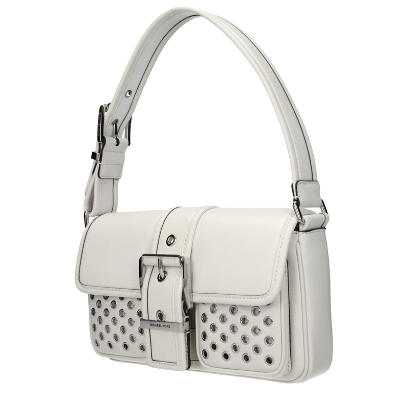 Michael Kors White Leather Shoulder Bag - Elegant & Versatile