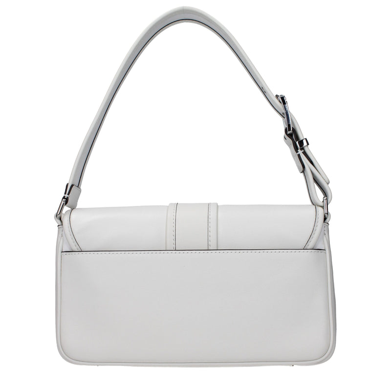 Michael Kors White Leather Shoulder Bag - Elegant & Versatile