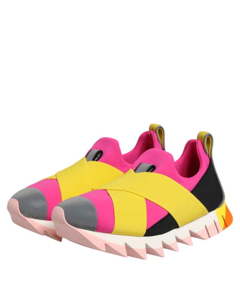 Dolce & Gabbana Multicolor Neoprene Elastic Ibiza Sneakers