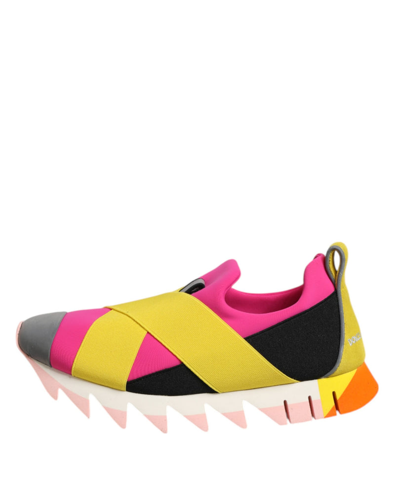 Dolce & Gabbana Multicolor Neoprene Elastic Ibiza Sneakers