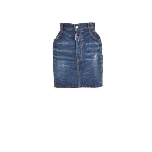 Dsquared² Blue Denim Skirt
