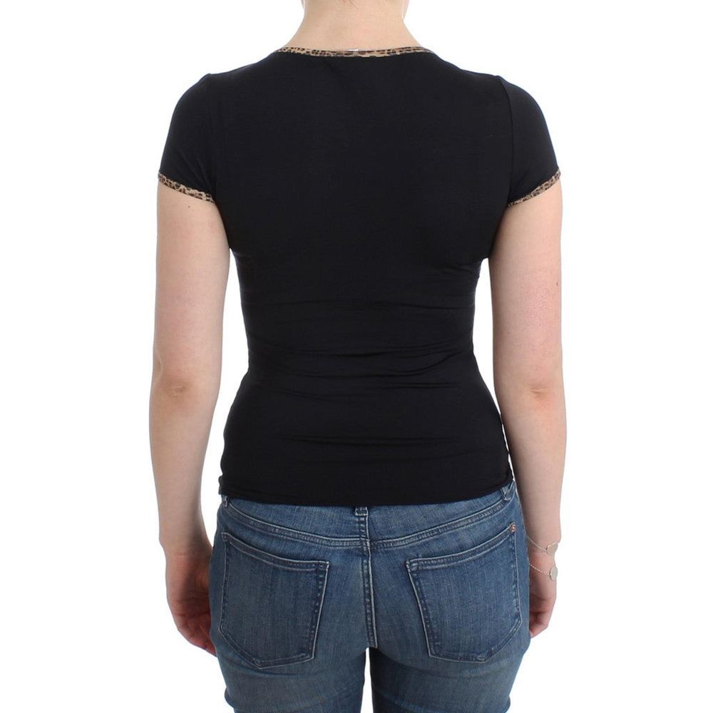 Roberto Cavalli Black Elastane Top - Stylish and Versatile