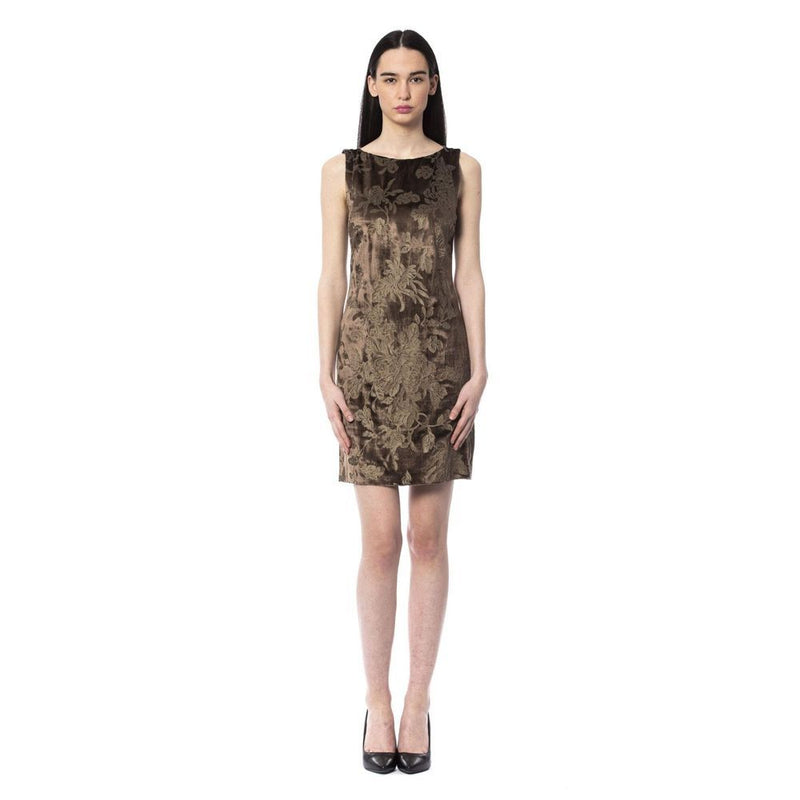 BYBLOS Brown Viscose Casual Dress for Women - Elegant & Versatile