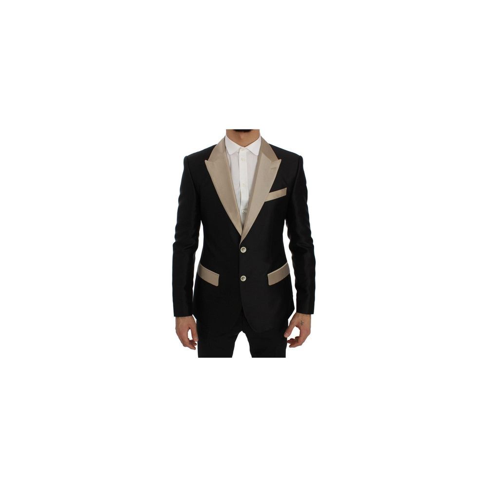 Ensemble deux pièces en soie noire Dolce &amp; Gabbana