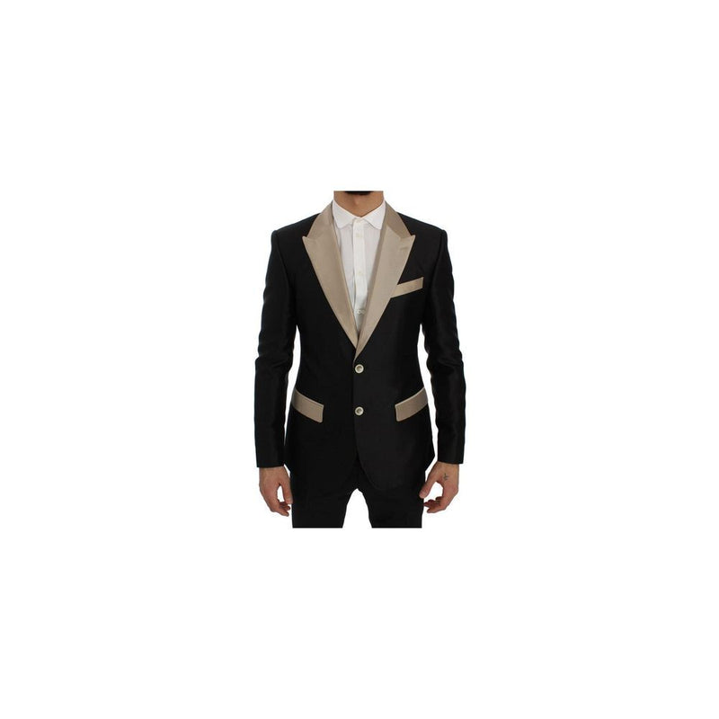 Ensemble deux pièces en soie noire Dolce &amp; Gabbana
