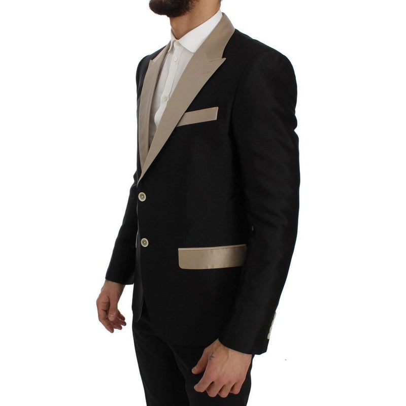 Ensemble deux pièces en soie noire Dolce &amp; Gabbana