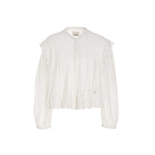 Isabel Marant 'Mikia' Top en Viscose Blanc pour Femmes