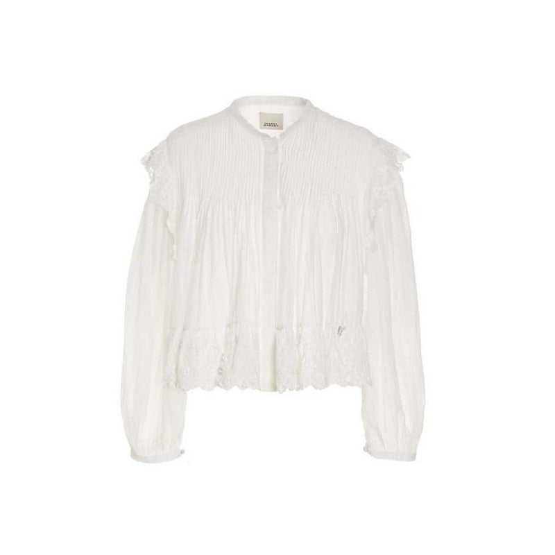 Isabel Marant 'Mikia' Top en Viscose Blanc pour Femmes
