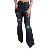 Dolce & Gabbana Blue Cotton Flared Jeans for Women