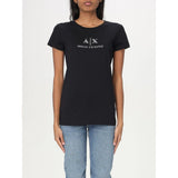Armani Exchange Black Cotton T-Shirt for Women