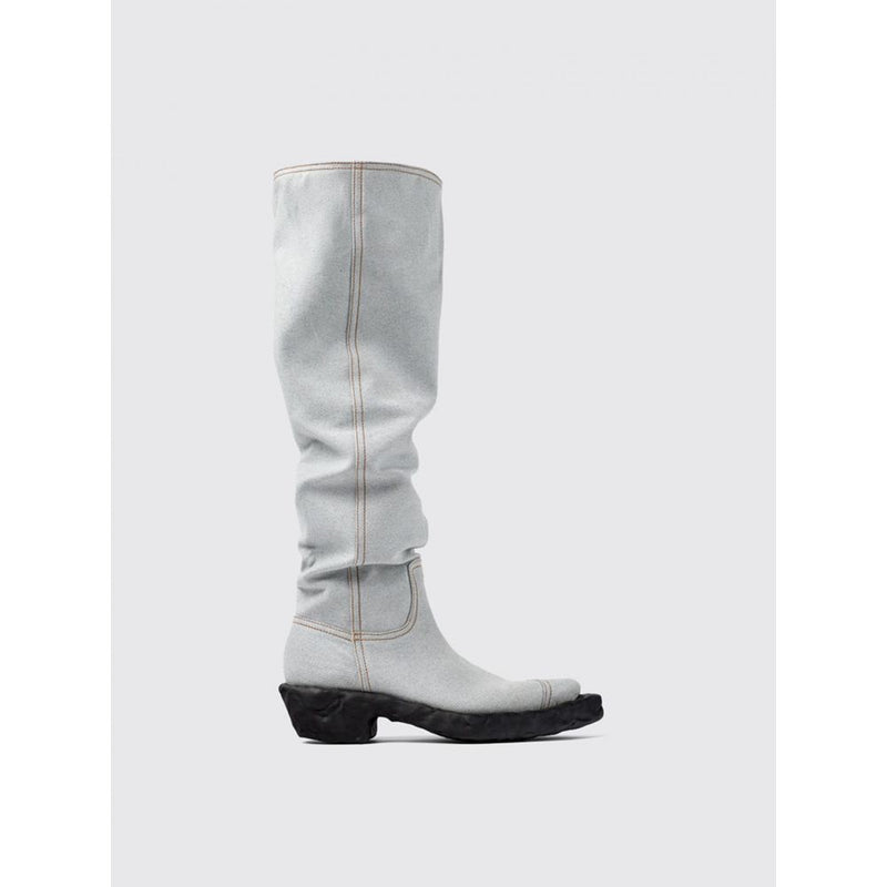 Camperlab Blue Denim and Rubber Knee High Boots for Women