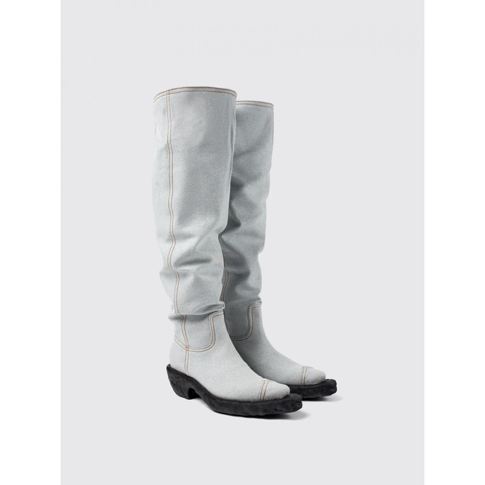 Camperlab Blue Denim and Rubber Knee High Boots for Women